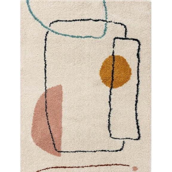 Jawa collection Handmade Modern Abstract Design Hand Tufted Area Rug Hand Tuft Wool Rug