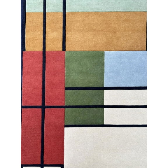 Jawa collection Handmade Modern Abstract Design Hand Tufted Area Rug Hand Tuft Wool Rug