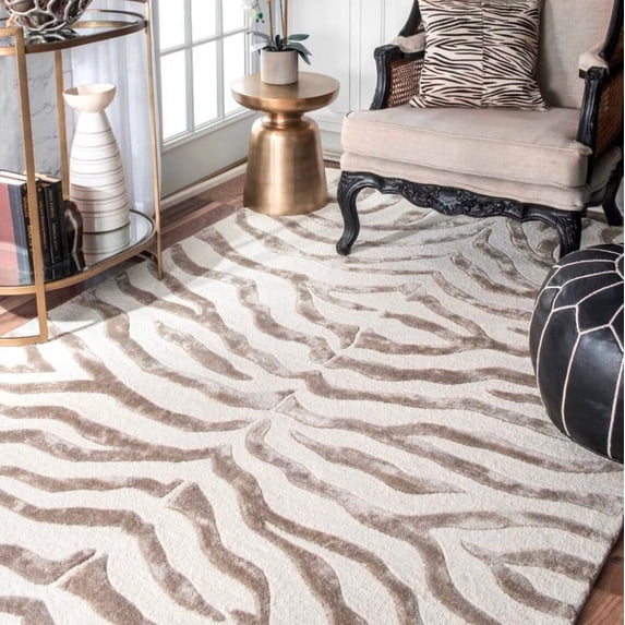 Jawa collection Handmade Modern Abstract Design Hand Tufted Area Rug Hand Tuft Wool Rug