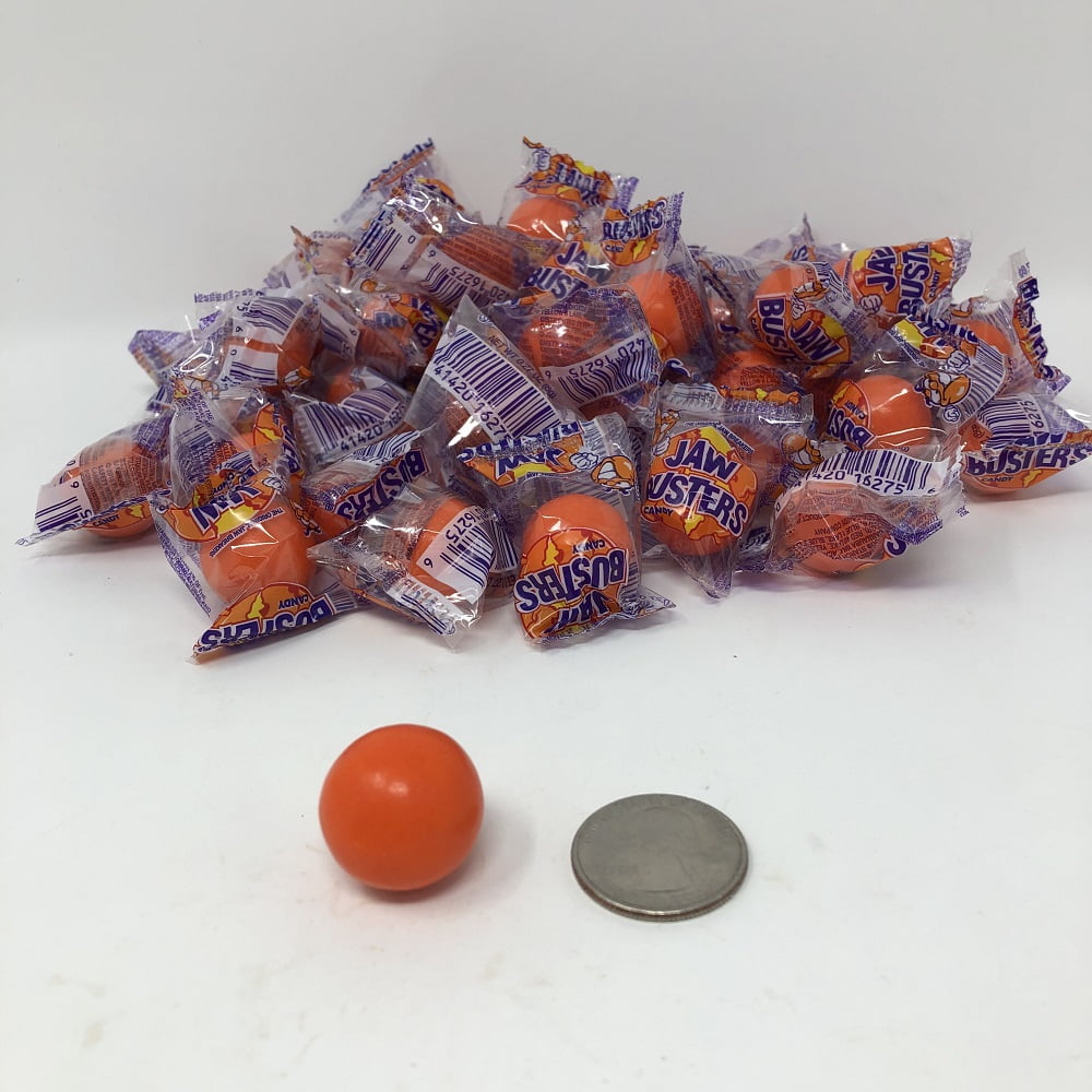 Jawbreakers Orange Color Medium 3/4 inch diameter wrapped jaw breaker 5