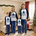 thumbnail image 1 of Jaweiwi Family Christmas Pajamas Matching Sets Christmas Tree Print Plaid Christmas Family Matching Outfits for Holiday Pjs, 1 of 10