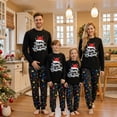 thumbnail image 1 of Jaweiwi Family Matching Christmas Pajamas Set Letter String Lights Print Holiday Pajamas Sleepwear Dad Mom Kids PJs, 1 of 9