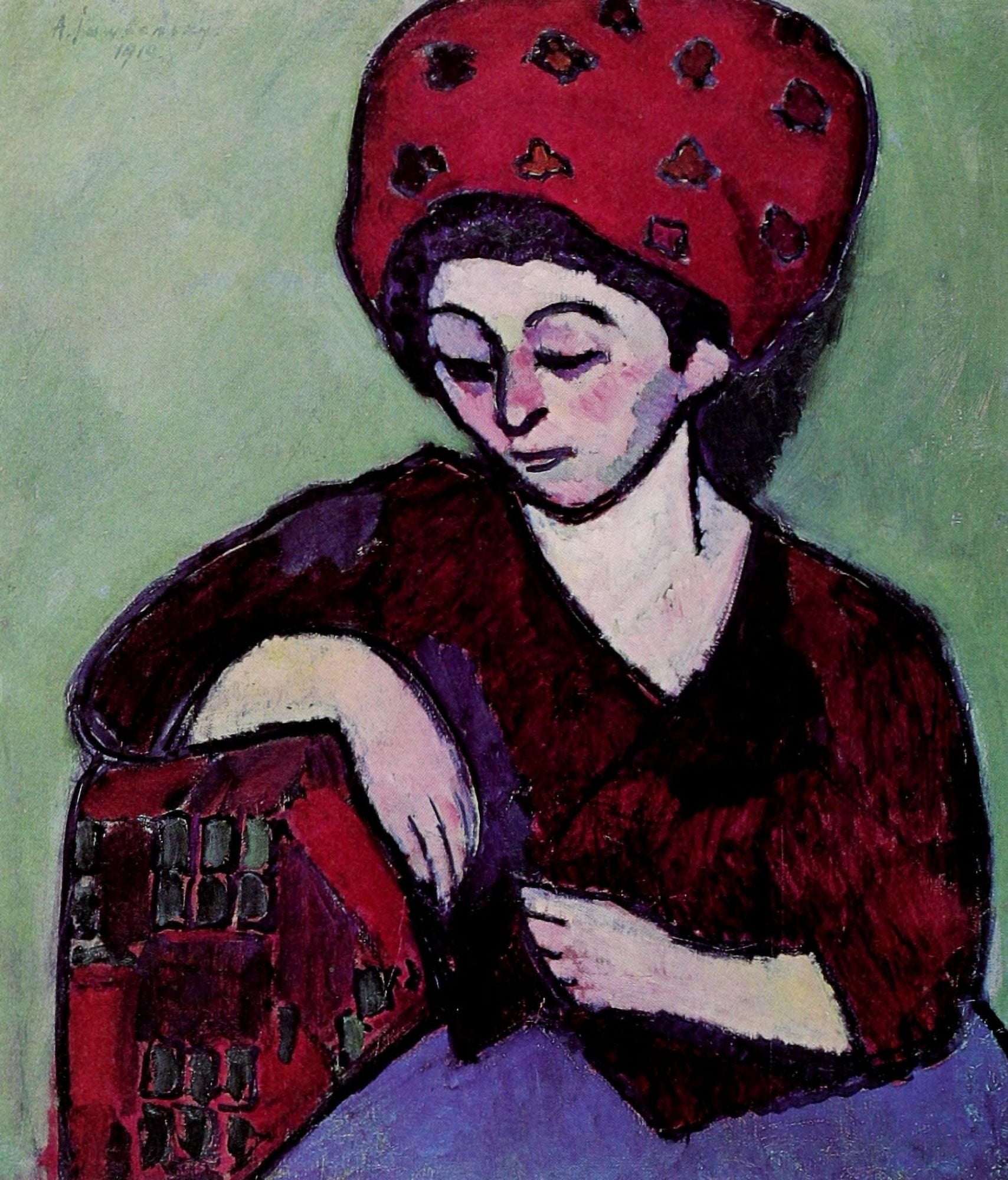 Jawlensky Alexey von (1864-1941) Helene with coloured turban 1910 Canvas Art - (24 x 36)