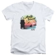 thumbnail image 1 of Jaws Amity Island S/S Adult V-Neck 30/1 T-Shirt White, 1 of 1