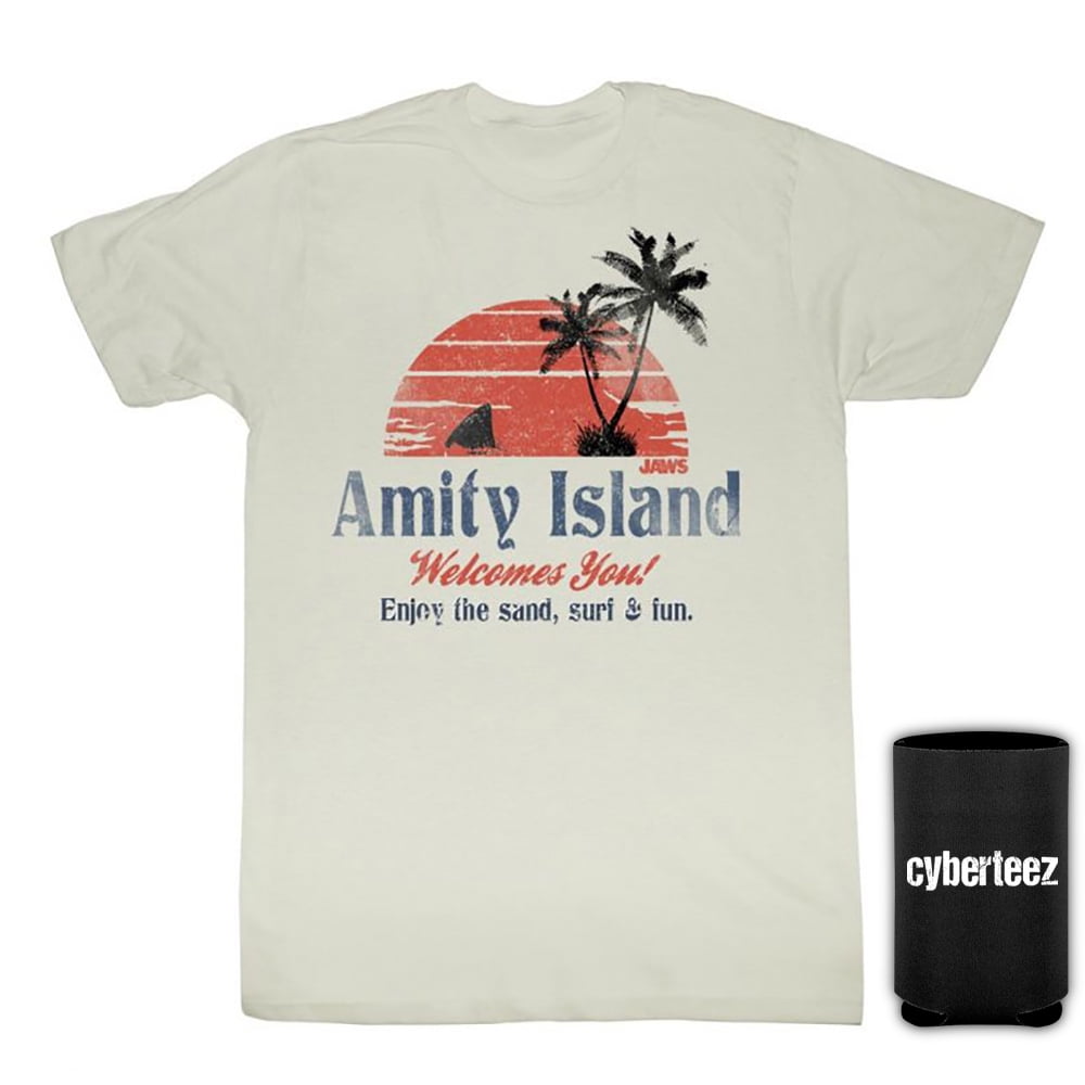 Jaws Amity Island Welcomes You Surf And Sand T Shirt Coolie S