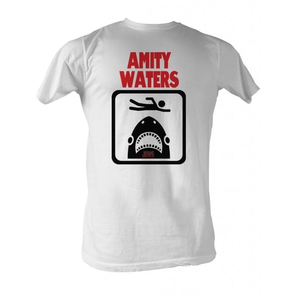 Jaws Amity Waters White Adult T-Shirt