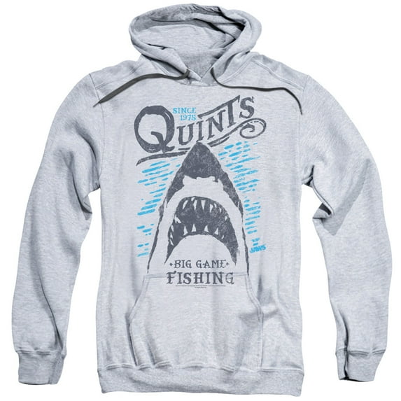 Jaws Big Game Fishing Adult Pullover Hoodie Sweatshirt Athletic Heather