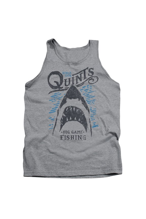 Jaws Big Game Fishing Adult Tank Top Athletic Heather