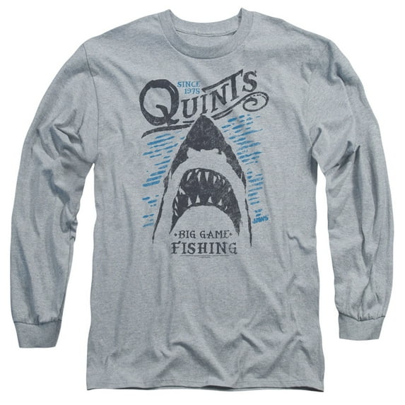 Jaws Big Game Fishing Long Sleeve Adult 18/1 T-Shirt Athletic Heather