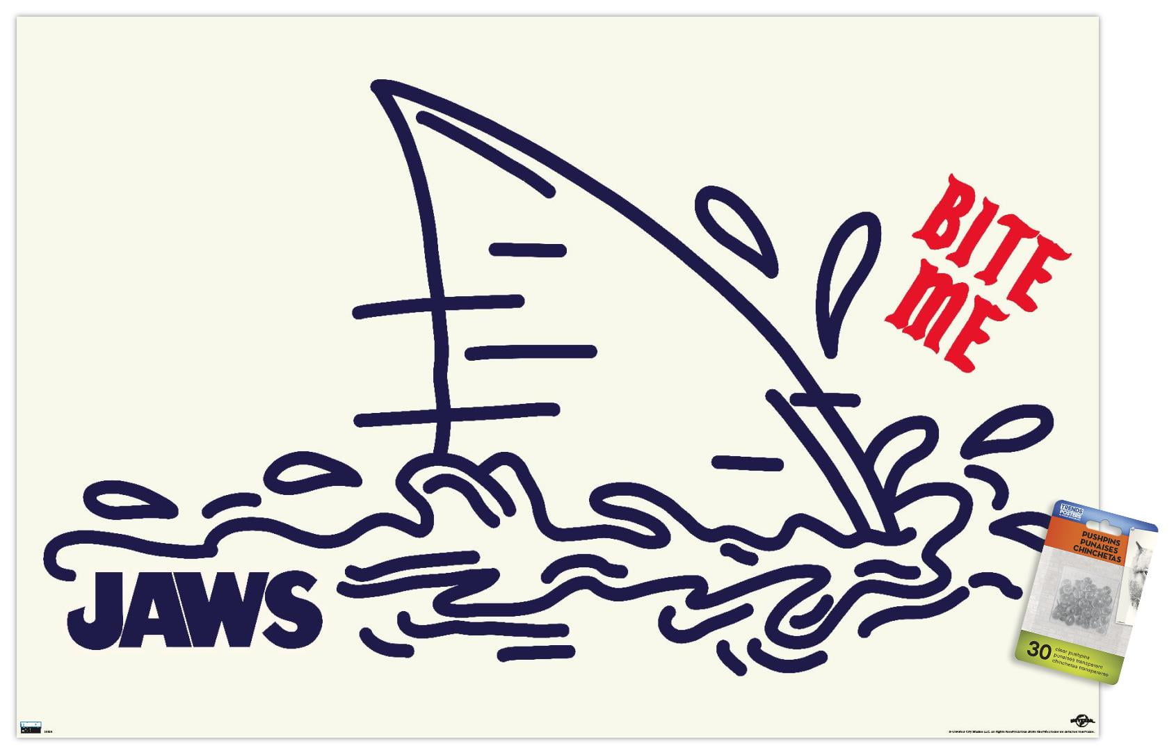 Jaws - Bite Me Wall Poster with Pushpins, 22.375" x 34"