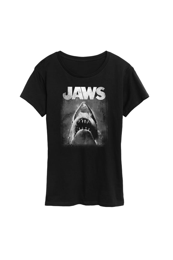 - Black and White Shark - Women's Short Sleeve Graphic T-Shirt