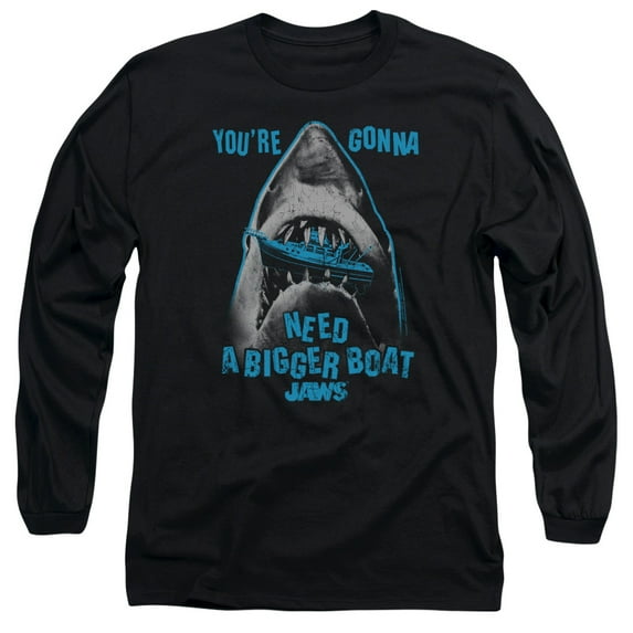 Jaws - Boat In Mouth - Long Sleeve Shirt - Small