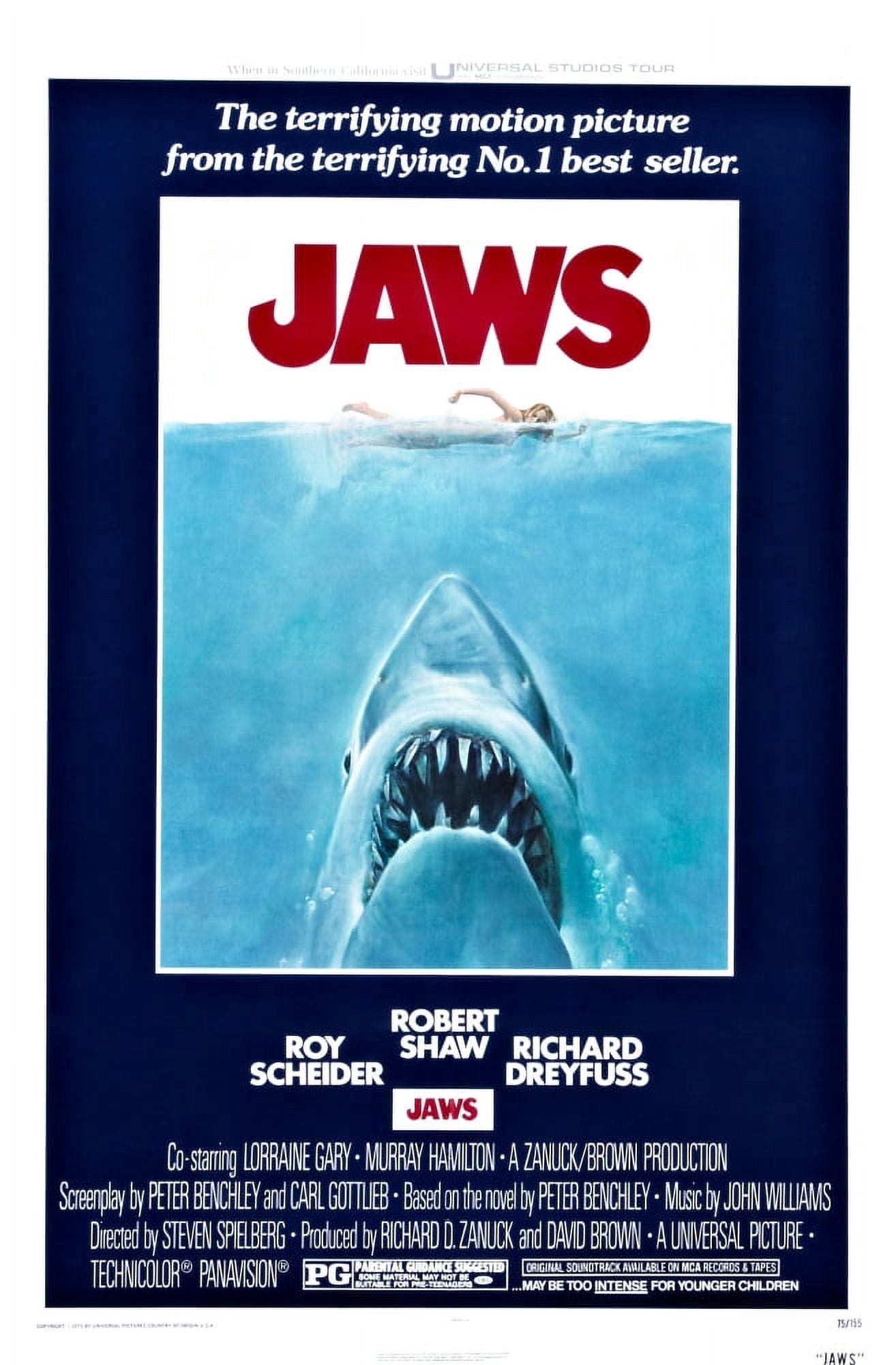 Jaws Canvas Art - (11 x 17)