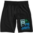 thumbnail image 1 of Jaws Da Dum Men's Black Sleep Pajama Shorts-XL, 1 of 4