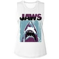 thumbnail image 1 of Jaws Day Under Night Over White Women's Muscle Tank Top T-Shirt, 1 of 2