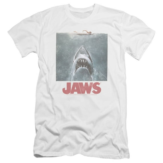 Jaws - Distressed Jaws - Premium Slim Fit Short Sleeve Shirt - Small