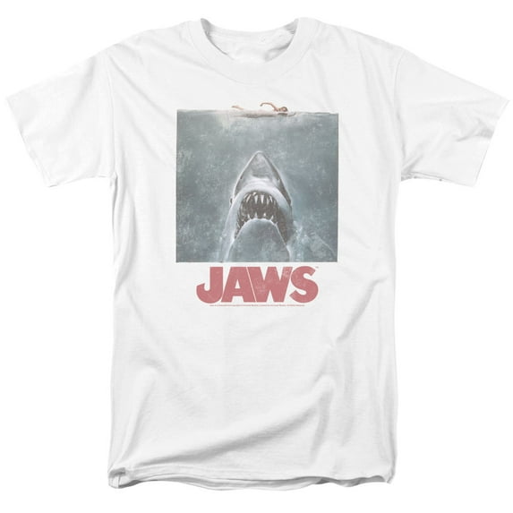 Jaws Distressed Jaws S/S Adult 18/1 T-Shirt White