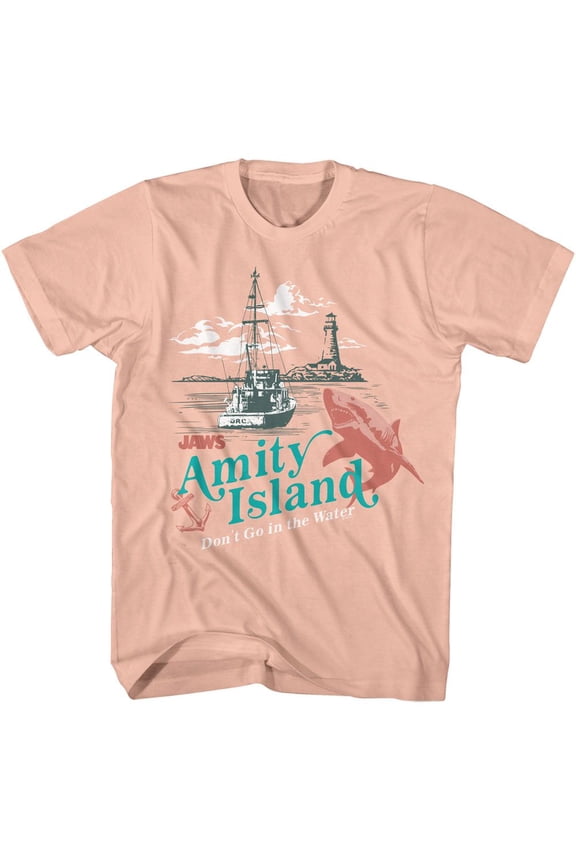Jaws Dont Go In The Water Peach T-Shirt