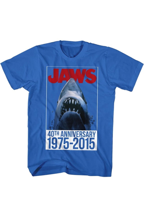 Jaws Forty Royal Adult T-Shirt