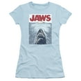 thumbnail image 1 of Jaws Graphic Poster S/S Junior Women's T-Shirt Sheer Light Blue, 1 of 2