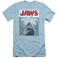 thumbnail image 1 of Jaws Graphic Poster S/S Adult 30/1 T-Shirt Light Blue, 1 of 1