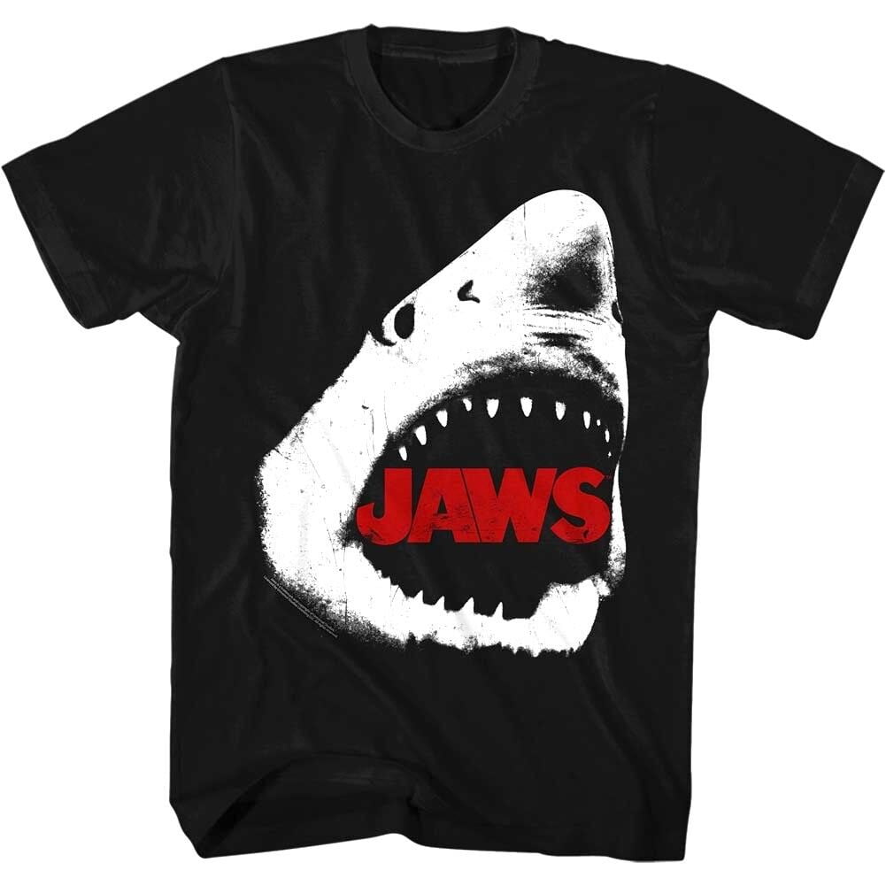 Jaws Great White Shark Dead Eyes Men's T Shirt Teeth Attack Spielberg