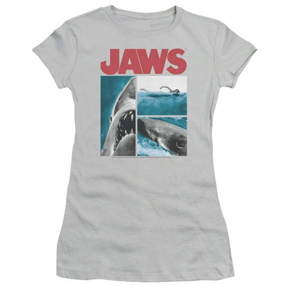 Jaws - Instajaws - Juniors Teen Girls Cap Sleeve Shirt - Medium