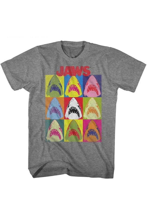 Jaws Jawhol Graphite Heather Adult T-Shirt 5Xl