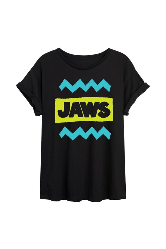 - Jaws Logo - Women's Oversized Graphic T-Shirt