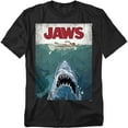 thumbnail image 1 of Jaws T-Shirt Lined Poster Unisex Graphic Tee For Men & Women, 1 of 7