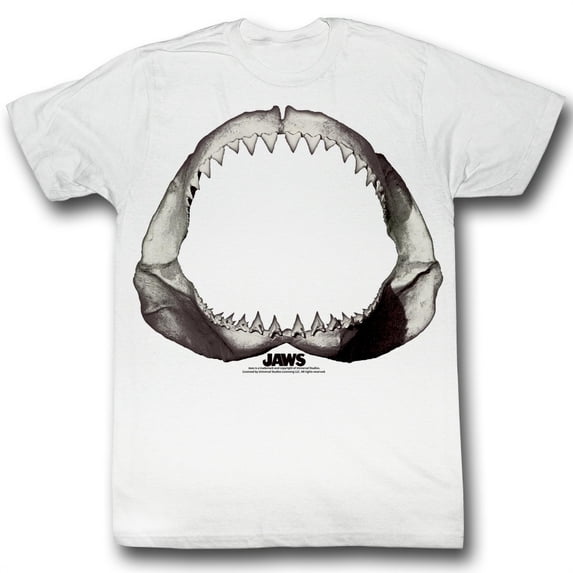 Jaws Literally White Adult T-Shirt