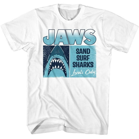 Jaws Locals Only White Adult T-Shirt