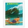 thumbnail image 1 of Jaws - Maui Hawaii - Big Wave Surfing - Vintage Hawaiian Travel Poster by Chas Allen c.1950s - Fine Art Rolled Canvas Print (Unframed) 20in x 26in, 1 of 4