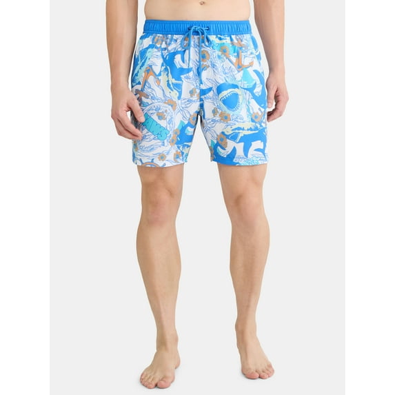 Jaws Men's & Big Men's Graphic Swim Shorts, Sizes S-3XL