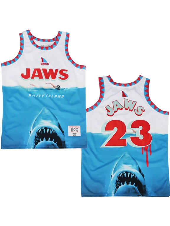 Jaws Men's Headgear Classics Premimum Embroidered Basketball Jersey (Small)