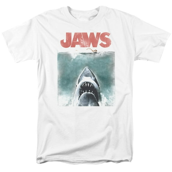Jaws Men's Vintage Poster T-shirt Medium White