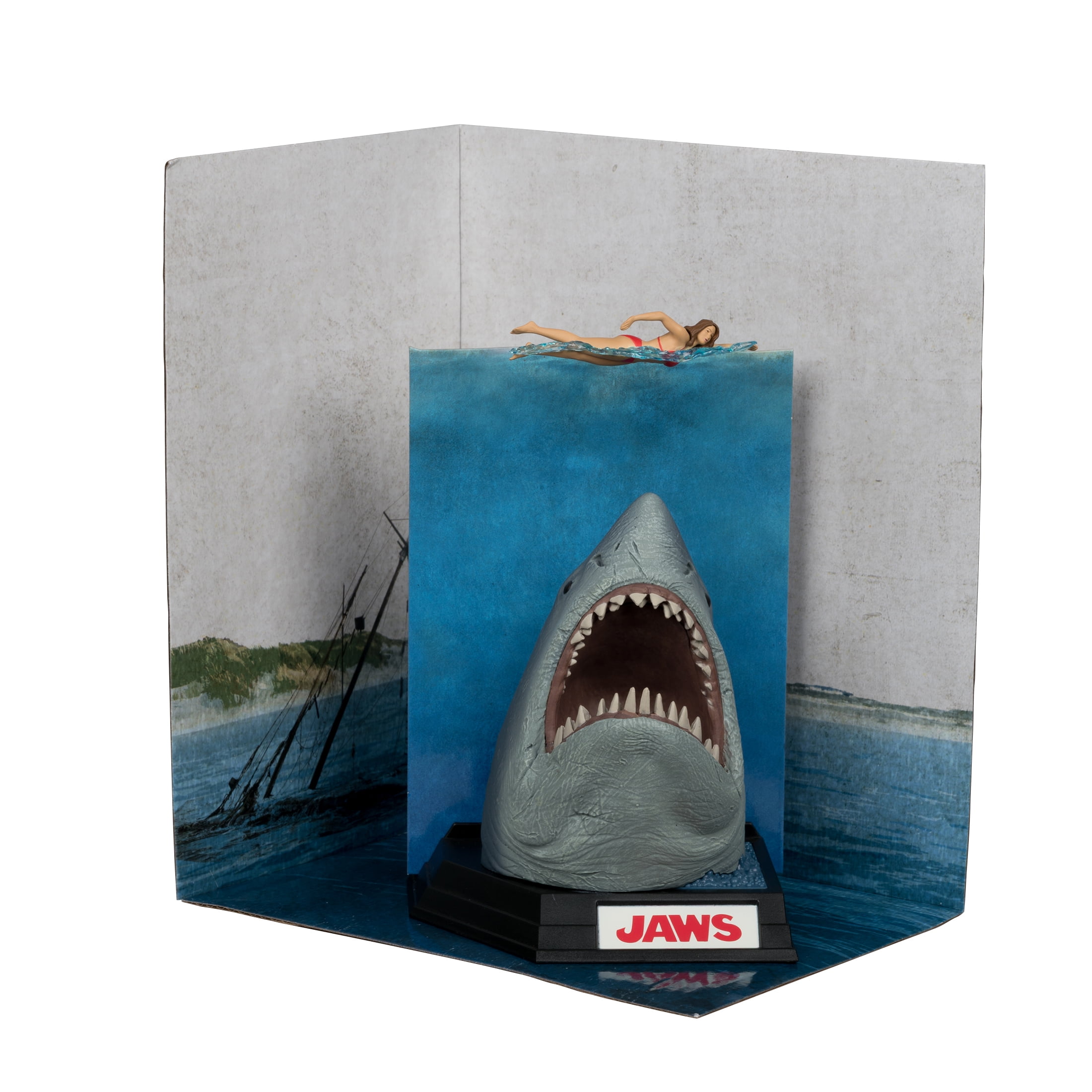Jaws 50周年記念 Movie Maniacs 限定版 フィギュア Movie Maniacs Jaws 50th Anniversary 6 Inch Static Figure 3D Poster