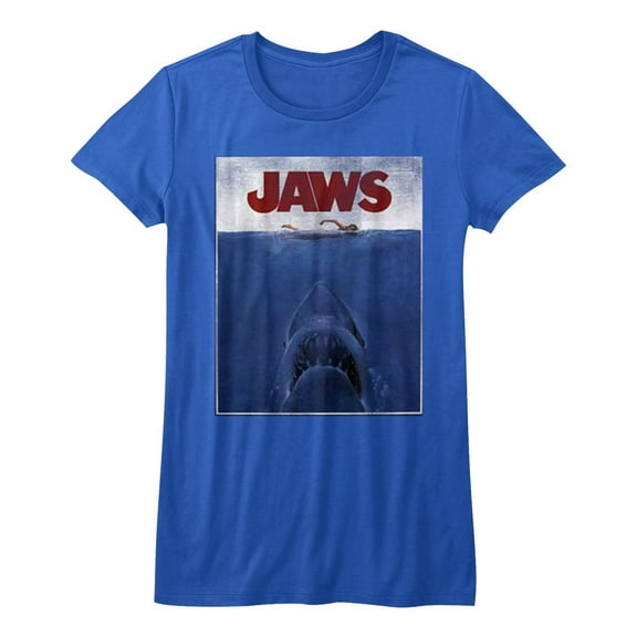 Jaws Movie Poster Royal Junior Women's T-Shirt