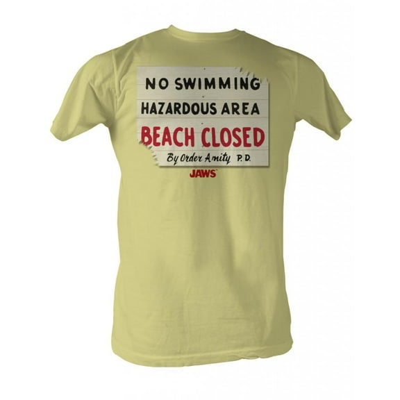 Jaws Movies Hazardous Adult Short Sleeve T Shirt