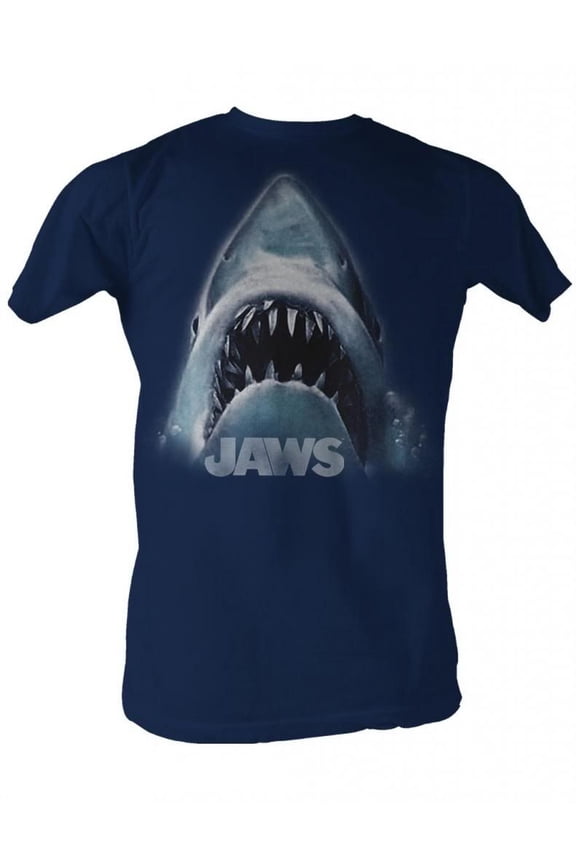 Jaws Movies Jaws Head Logo Adult Short Sleeve T Shirt