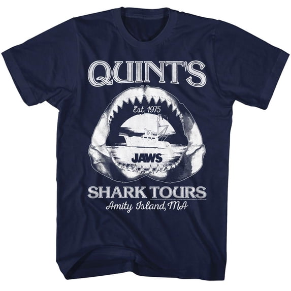 Jaws Movies Shark Tours Adult Short Sleeve T Shirt