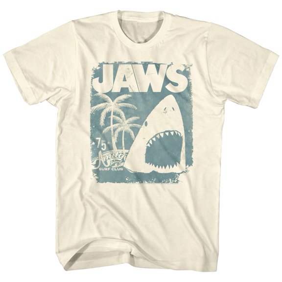 Jaws Movies Surf Club Poster Adult Short Sleeve T Shirt