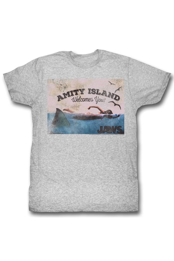 Jaws Movies Welcome Adult Short Sleeve T Shirt