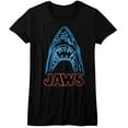 thumbnail image 1 of Jaws Neon Black Junior Women's T-Shirt, 1 of 2