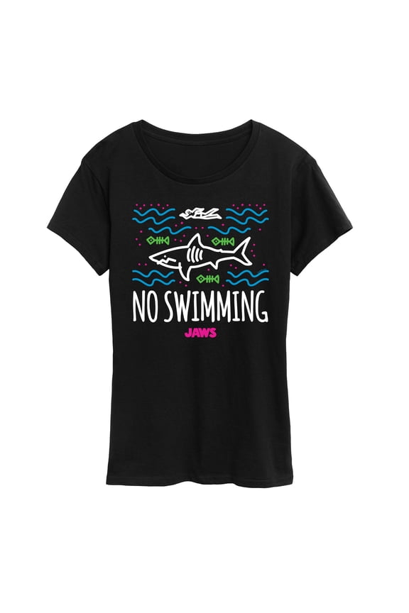 - No Swimming - Women's Short Sleeve Graphic T-Shirt