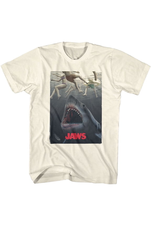 Jaws Nom Nom Legs Natural Adult T-Shirt