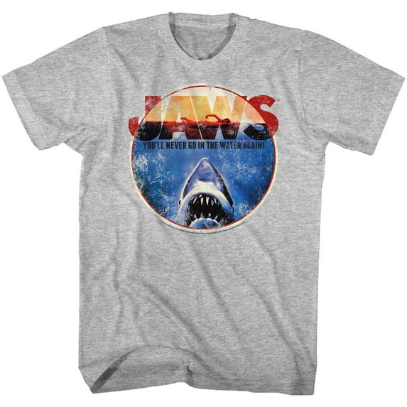 Jaws Omg Gray Heather Adult T-Shirt
