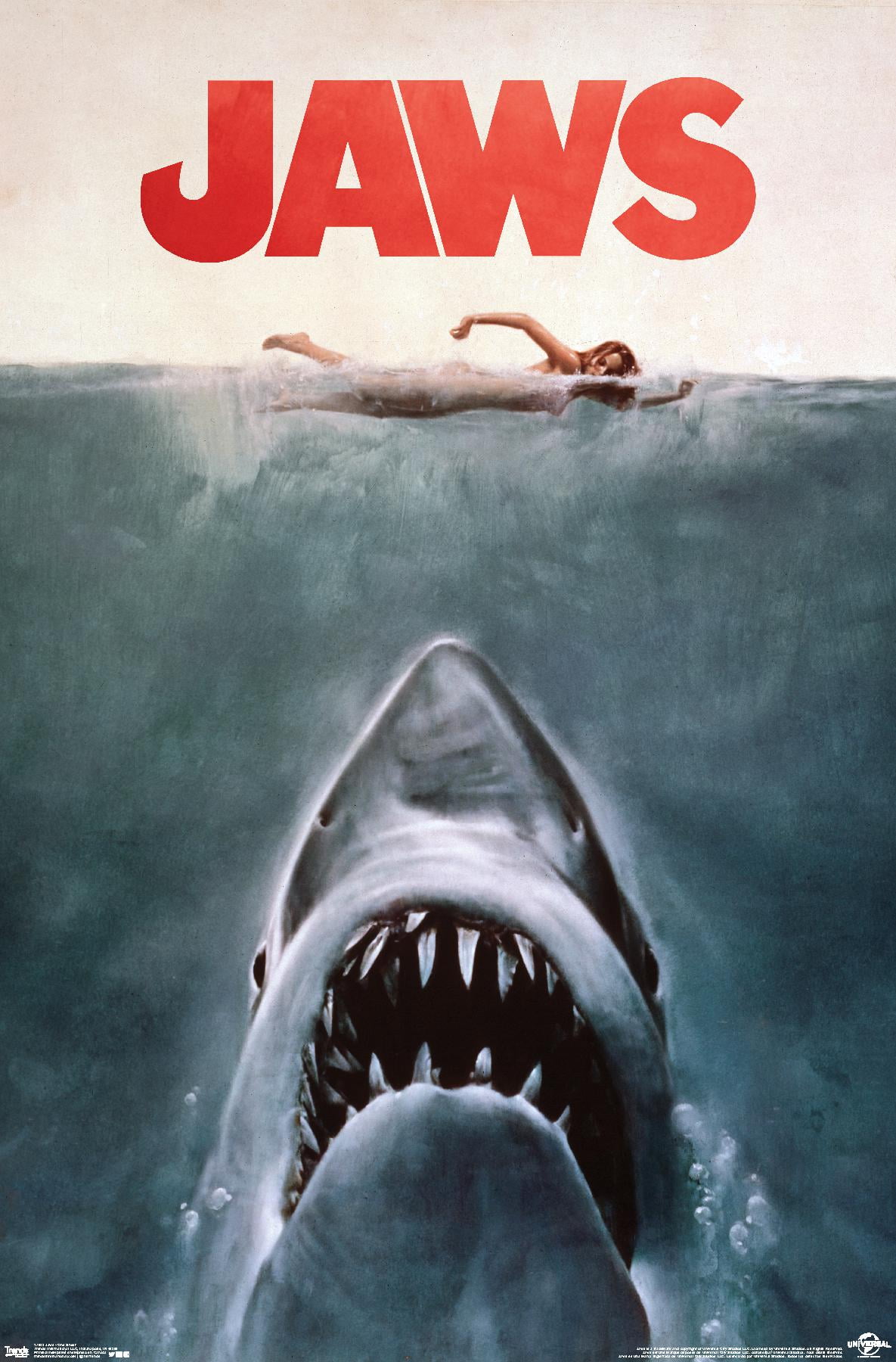 ssur サー　シルクスクリーン　JAWS ポスター Jaws - One Sheet Wall Poster, 22.375