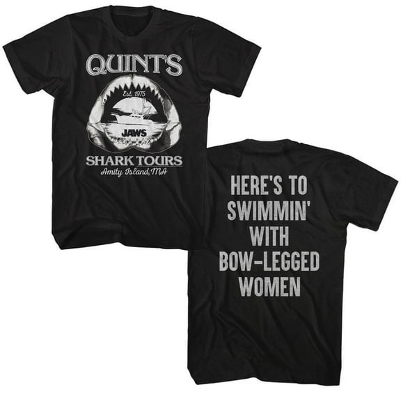 Jaws Quints Quote Black Adult T-Shirt 4Xlt ***F&B***