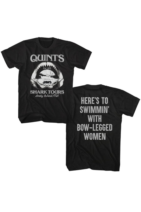 Jaws Quints Quote Black Adult T-Shirt 6Xl ***F&B***